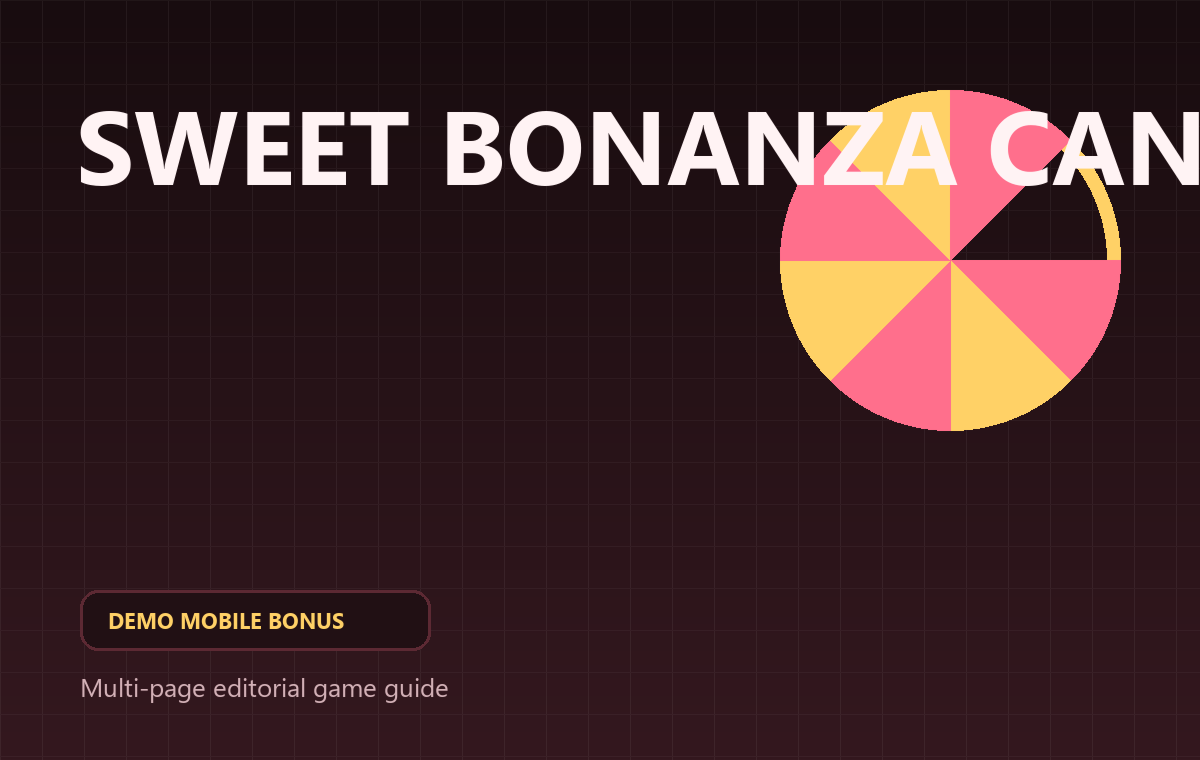 Sweet Bonanza Candyland game cover for demo mode, mobile play and bonus access